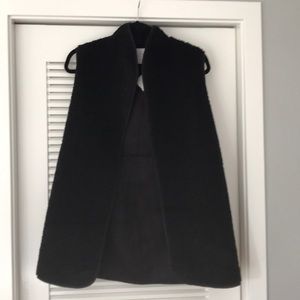 Velvet reversible faux fur/faux suede vest